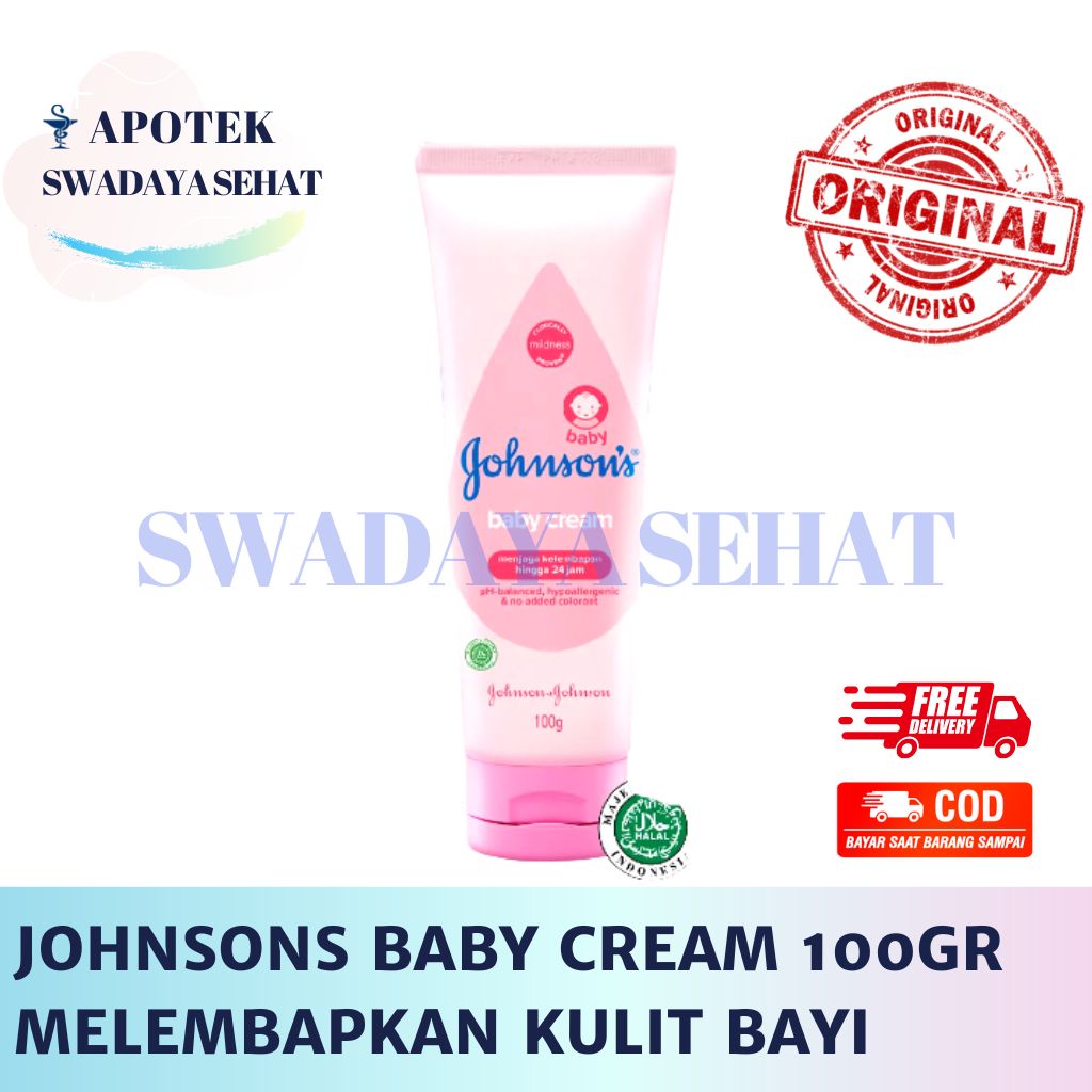 JOHNSONS BABY Cream 100 Gram - Krim Kulit Bayi 50GR Johnson Lembab Kelembaban