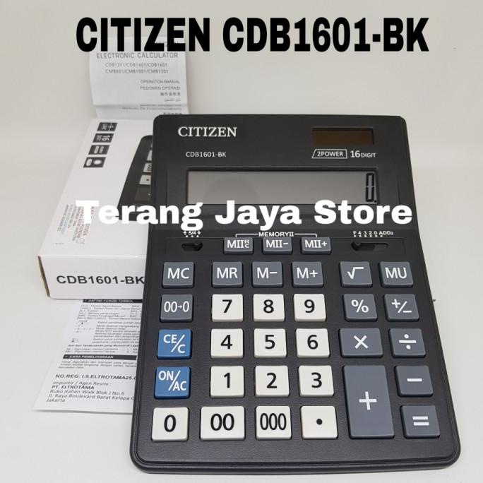

Kalkulator Citizen 16 digit CDB1601-BK Calculator Desktop Citizen 1601