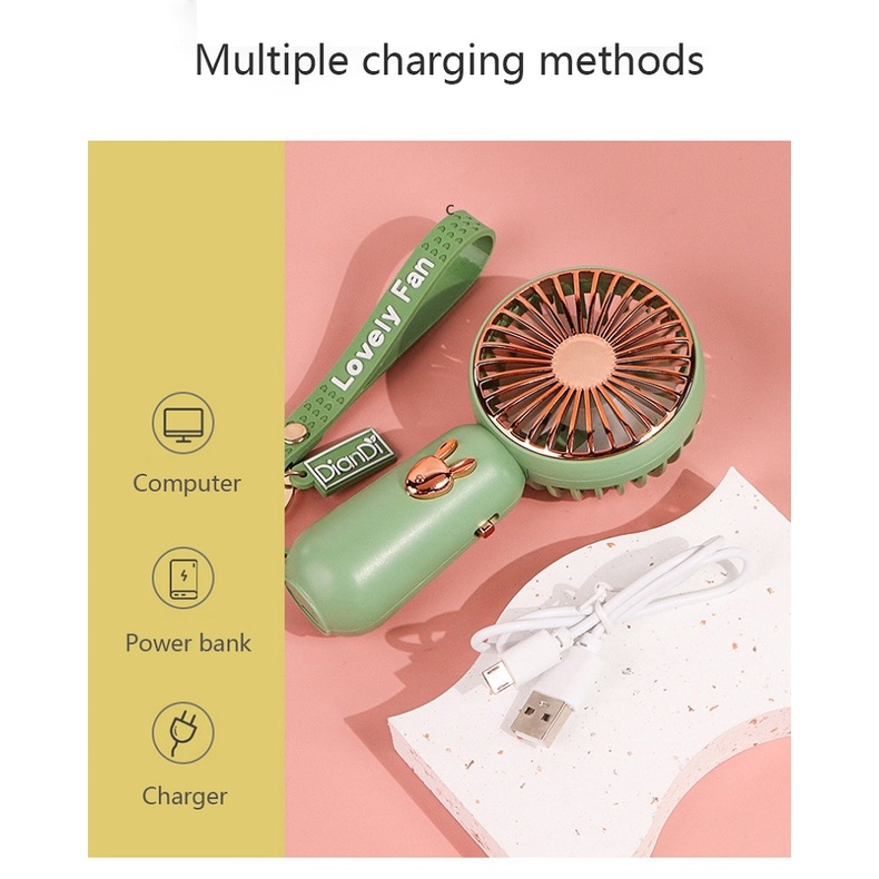 Kipas Angin Portable USB Rechargeable Gantung Mini Fan Gantungan Kunci Kipas Tangan Protable Ac Untuk Rumah Dan Travel