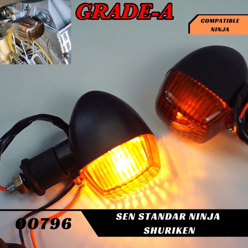 COD Lampu Sen Sein Belakang Ninja R SS Sepasang LAMPU SEIN BLACK SMOKE