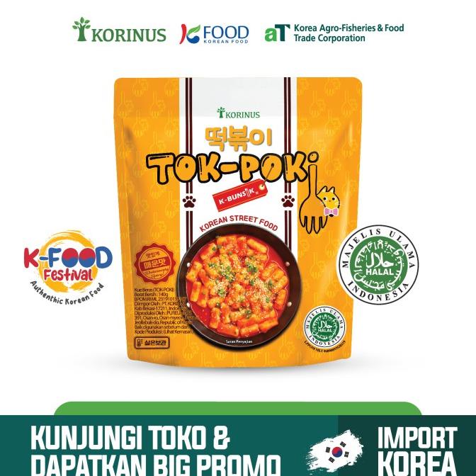 

K - Bunsik Tokpoki / Tteokbokki / Toppoki / Tok-Poki Instan Halal MUI
