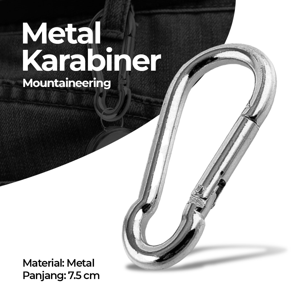 Metal Karabiner Mountaineering - 698 - OMSE41SV Silver