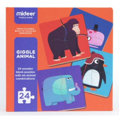 

edukasi puzzle anak wooden Limited Mideer animal giggle Unik mainan