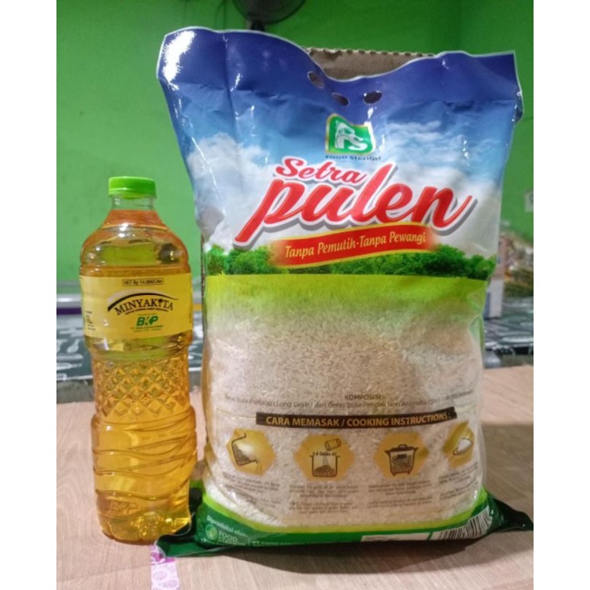 PAKET BERAS 5 KG MINYAK 1 LITER