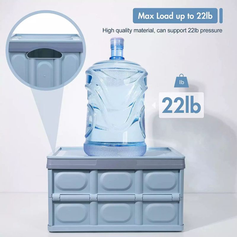 Kotak Penyimpanan Lipat Serbaguna 56L / Heavy Duty Folding Storage Portable Box / Container Tempat Baju / Kotak Keranjang Lipat