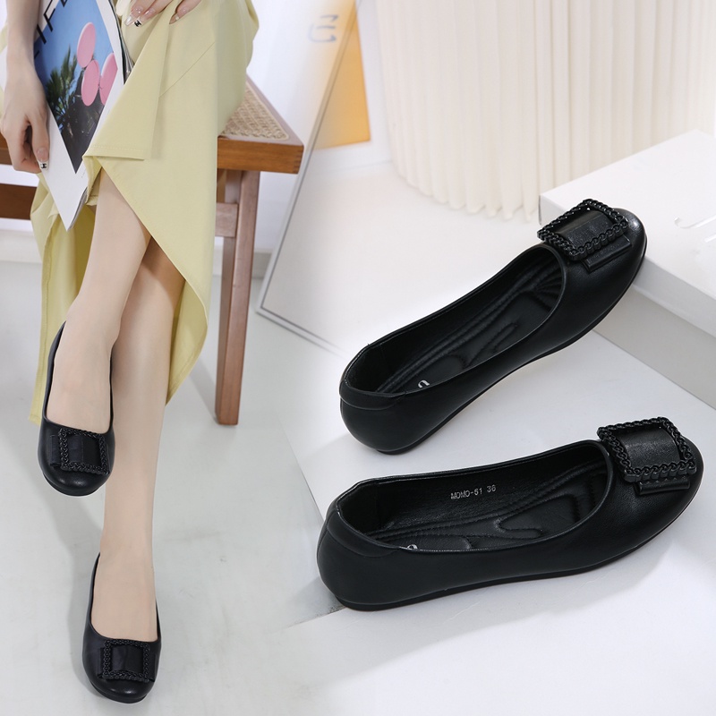 JISO RYONA MOMO-61 Sepatu Flat shoes Wanita Sepatu Kerja Wanita Import