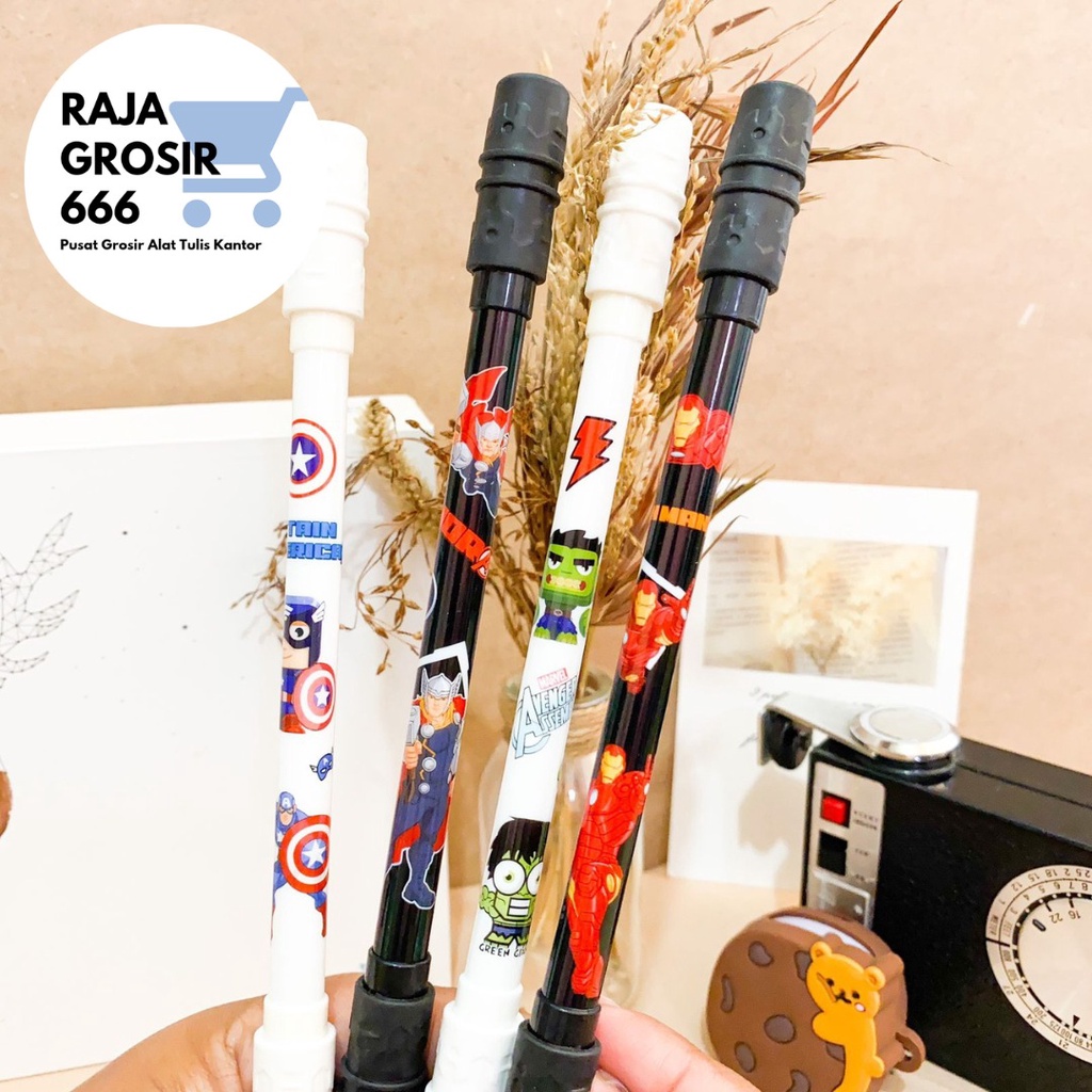 

pulpen tongkat putar magnet avenger pen bolpen kreatif spinner lucu imut kado unik COD