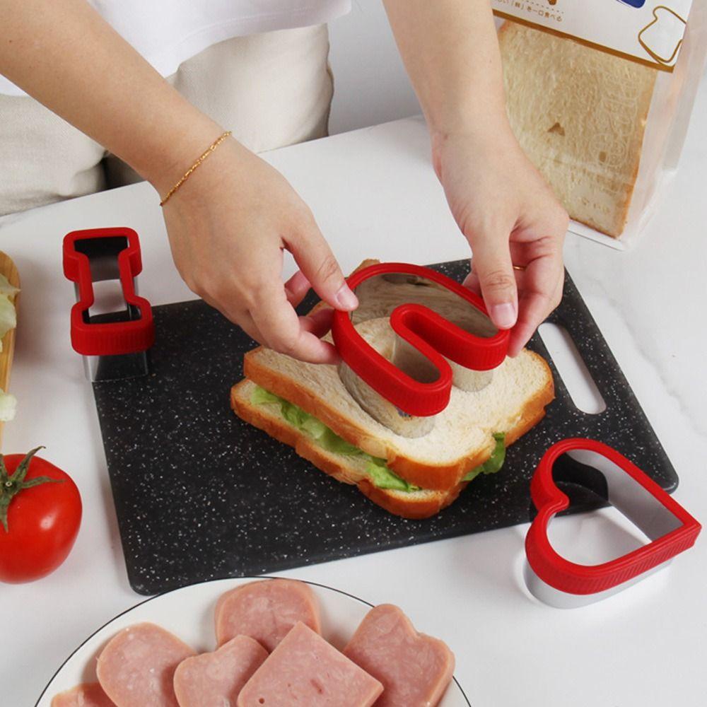 Preva 3pcs/set Hari Valentine Alat Kue Pastry Dekorasi Cetakan Kue Plastik 3D Cookie Cutter