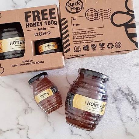 

ღ Madu Quick Fresh Honey Promo Bundling 500gr Free 100gr Murah Ecer Harga Grosir ラ