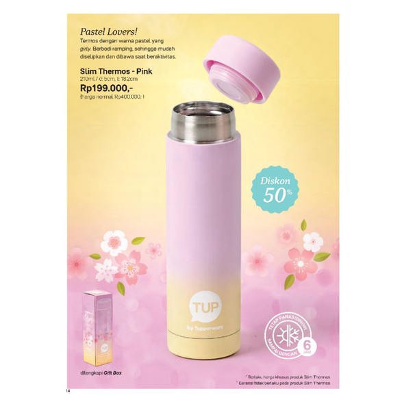 Tupperware Slim Thermos 210ml - Termos Mini - Termos Tupperware