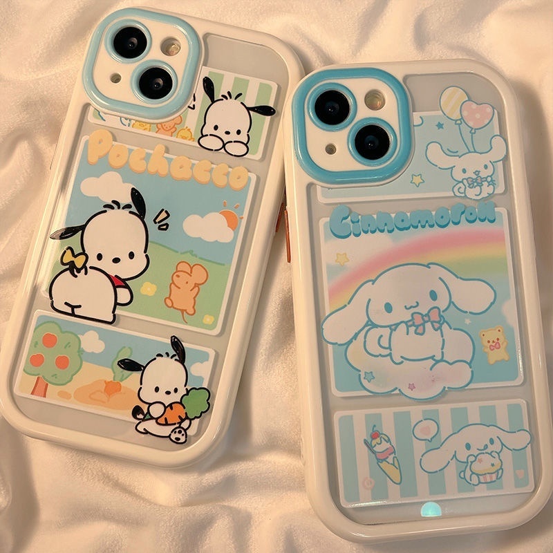 IPHONE Casing Ponsel Desain Anjing Lucu Giok Pelangi Kompatibel Dengan Iphone12 13 14 11 Pro Max X Xs Max Xr Ccdfd