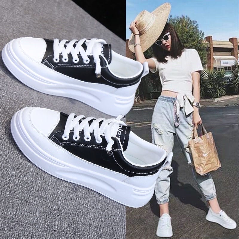 TOPGROSIR &quot;FREE BOX&quot; LV0081 Sepatu Sneakers Wanita Casual Polos Import PU