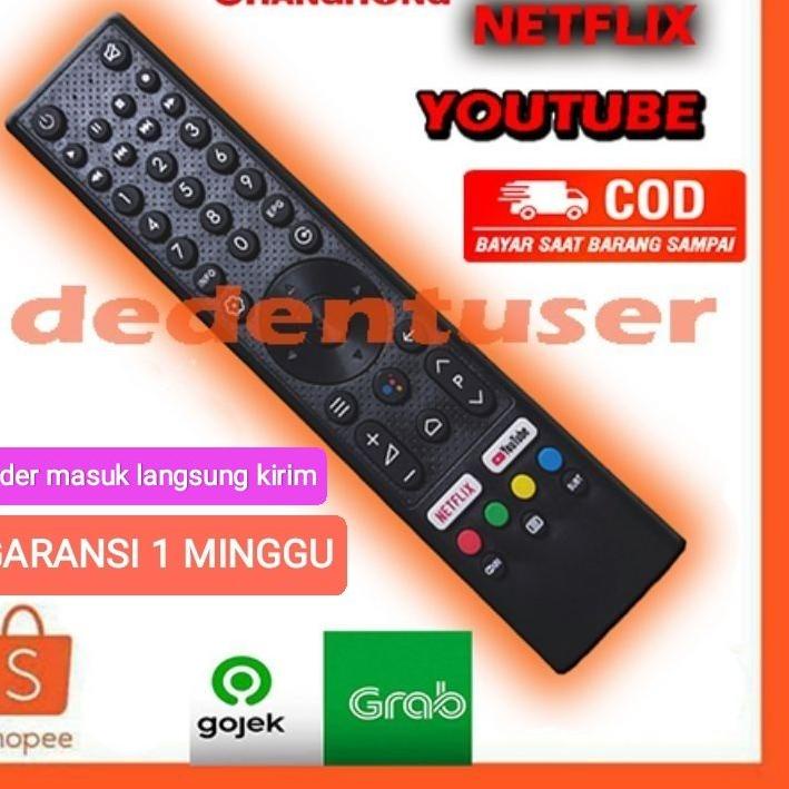 Remot changhong remote Tv smart android led L43H4 L43H7 youtube netflix