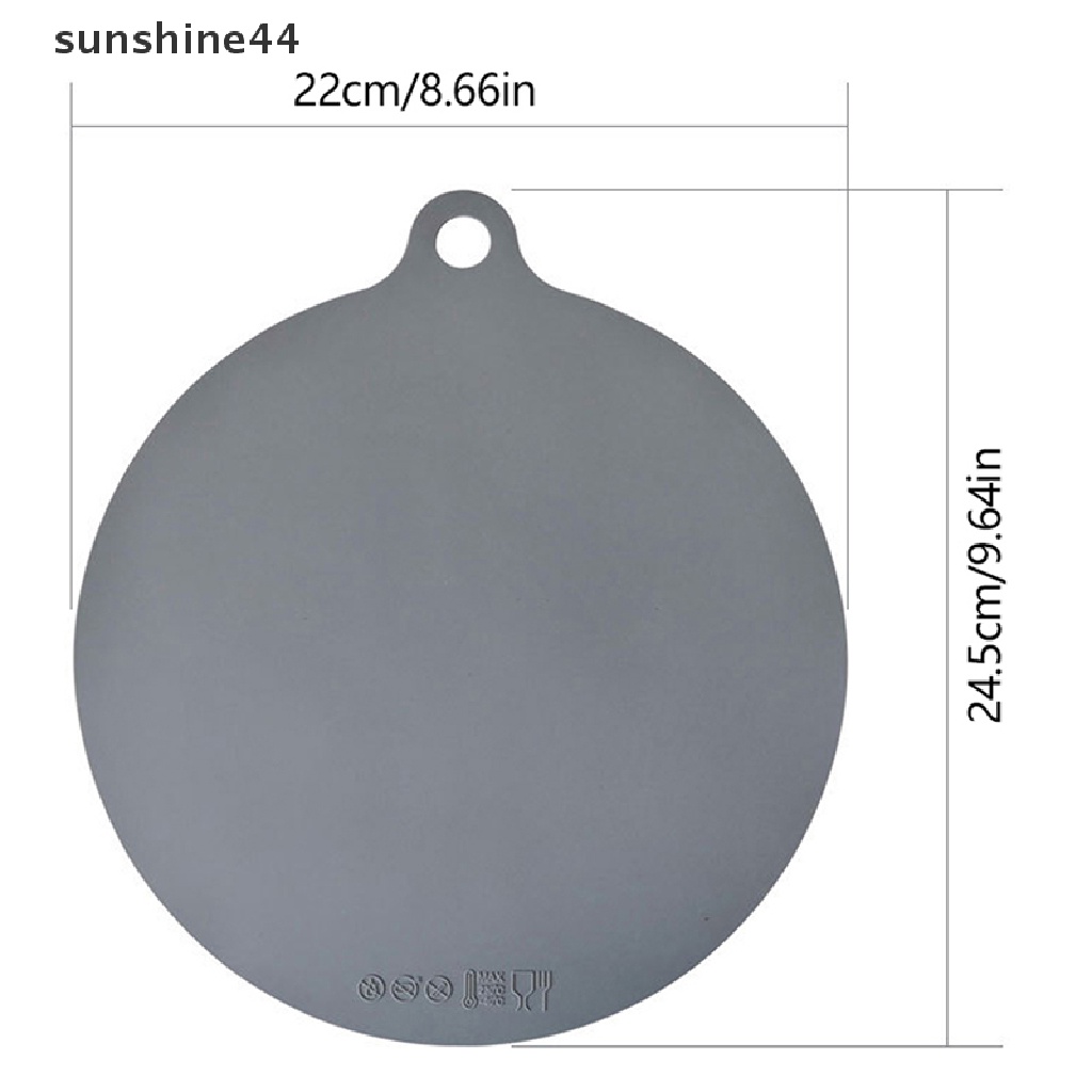 Sunshine Alas Panggang / Microwave Bentuk Bulat Bahan Silikon Lembut Anti Lengket Ukuran 22CM