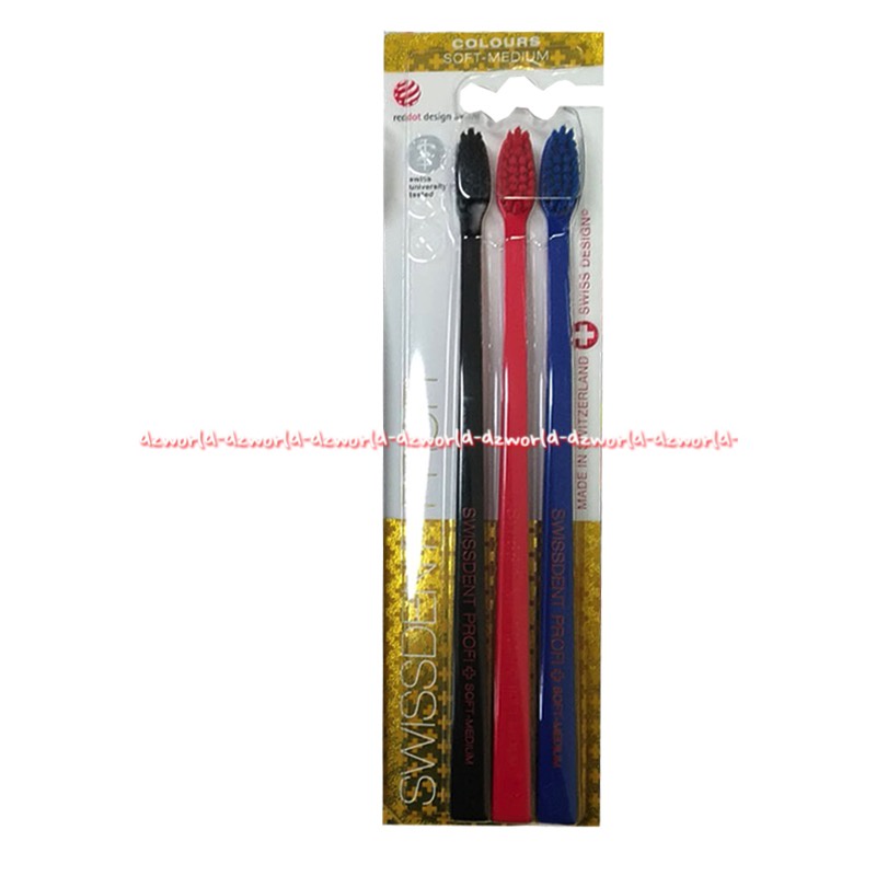 Swissdent Profi Toothbrush Color Soft Medium Gentle Extra Soft Sikat Gigi 3pcs Swiss Dent Swisdent Tooth Brus Import