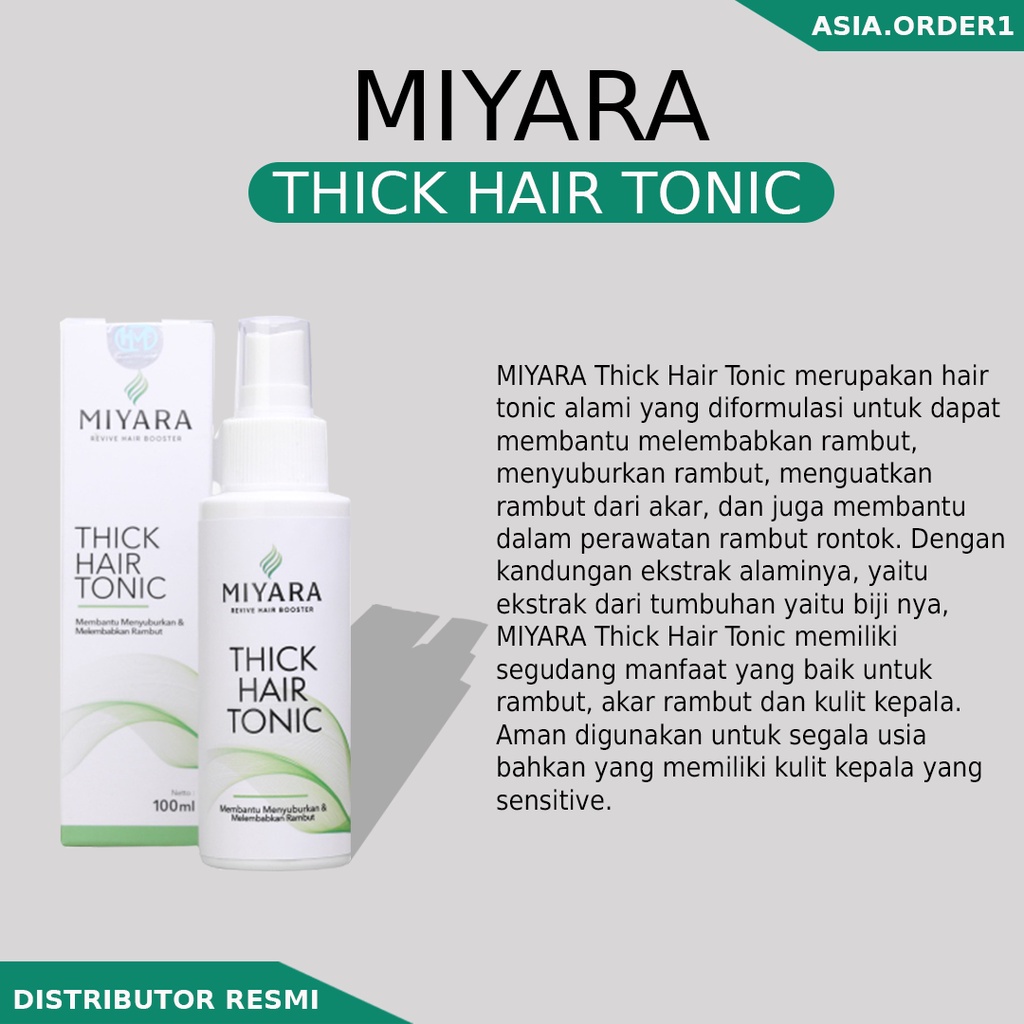 Miyara Hair Tonic 100 ml - Perawatan Rambut Rontok dan Berketombe