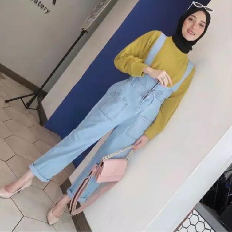 Langsung Atc Baju Monyet Overall Wanita Celana Kodok Jins Pakaian Wanita Overall Jumpsuit