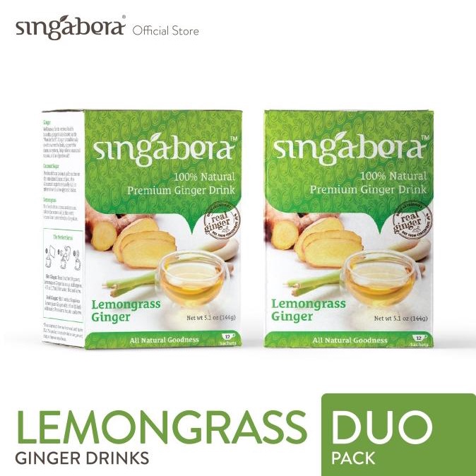 

Singabera Premium Lemongrass Ginger (Jahe Sereh) - 2 box @ 12 sachet