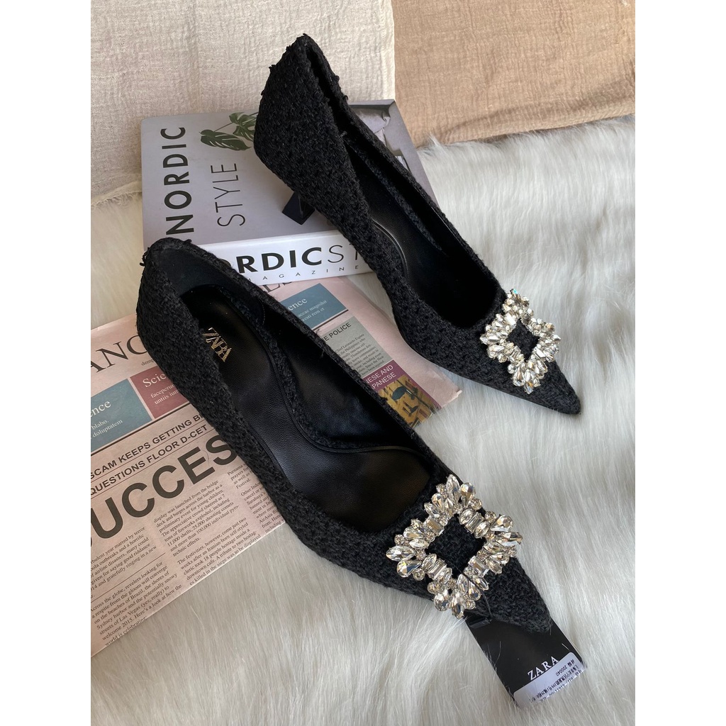 SEPATU WANITA ZS-3794 HEELS 5CM BLACK