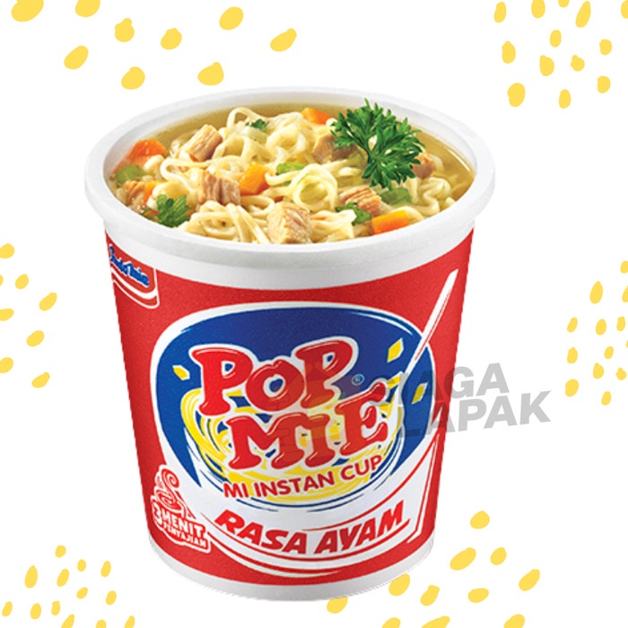 Pop Mie Kuah 75gr All Varian Baso/Kari Ayam/Ayam/Soto ayam