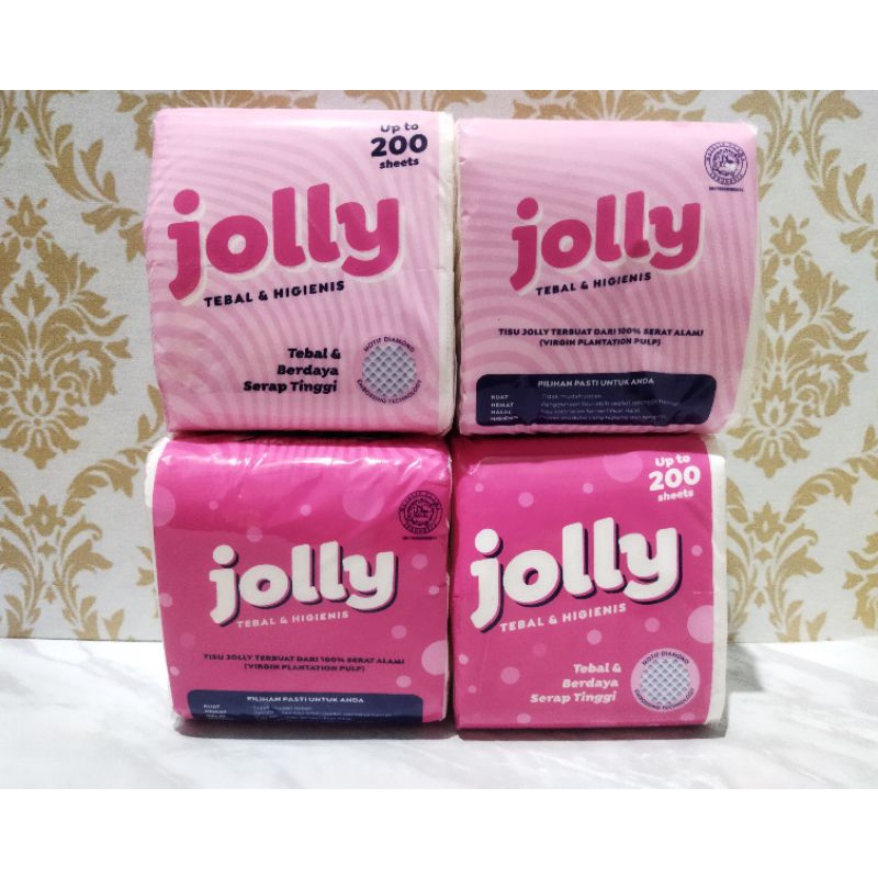 Tissue Jolly pop up Tisu Murah Tisue facial kecil / Facial Tissue 90gr 200sheets Tisu Jolly pop up kecil