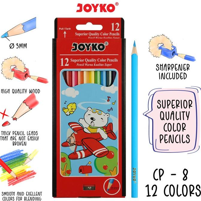 

Color Pencil / Pensil Warna Joyko CP-8 / 12 Warna