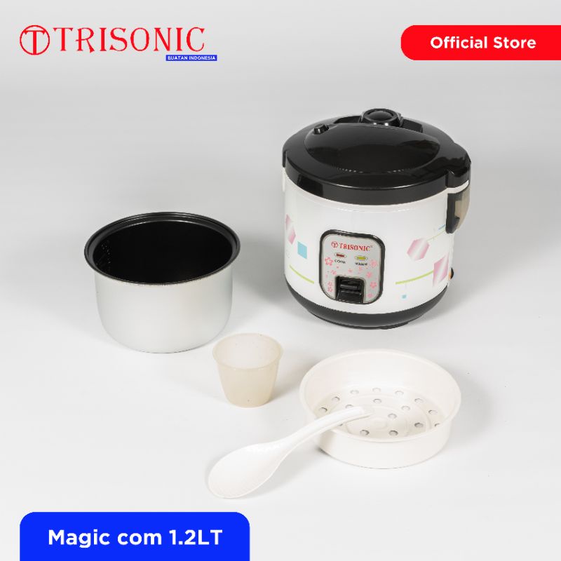TRISONIC Magic Com 707N 1.2 ltr - Hitam - Putih