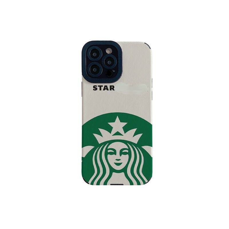 IPHONE Casing Ponsel Desain Biji-Bijian Vertikal Kopi Bermerek Kompatibel Dengan Iphone12 13 14 11 Pro Max X Xs Max Xr Bvcgb