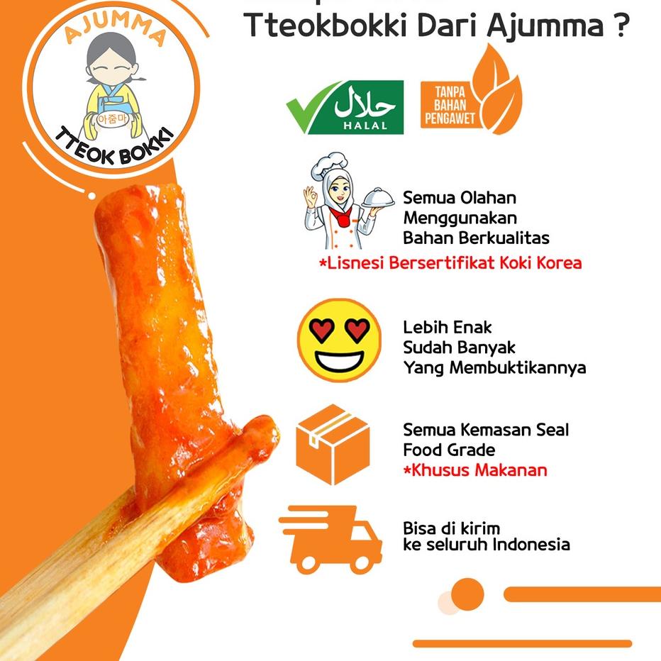 

Terbaru 4.4 AJUMMA - TOPOKKI TOPOKI TTEOKBOKKI TOKPOKI TOKPOKI HALAL 1KG