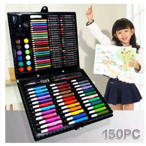 Art Set 150 pcs Pensil Crayon Warna Set Alat Tulis Gambar Lukis