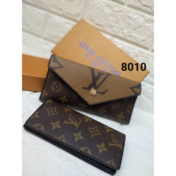 Dompet Panjang Lipat 2 Wanita Import Free Box + Dompet Kecil
