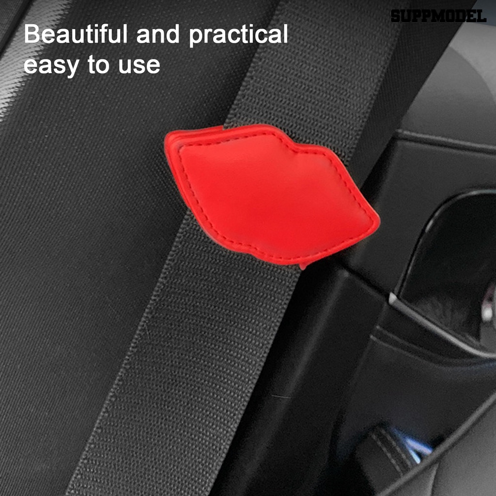 [Dekorasi] Klip Sabuk Pengaman Bentuk Bibir Anti-slip Menyesuaikan Kekencangan ic Penyedot Pengaman Mobil Sabuk Stopper Gesper Untuk Kendaraan