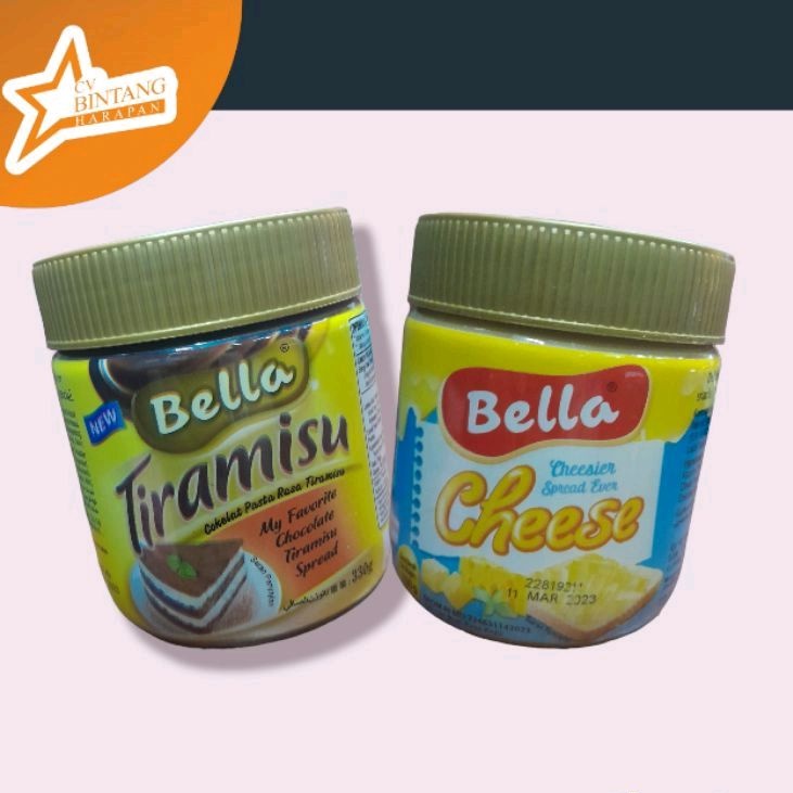 

BELLA SPREAD CHESE , TIRAMISU 330GR ,chocolate , cashew nut