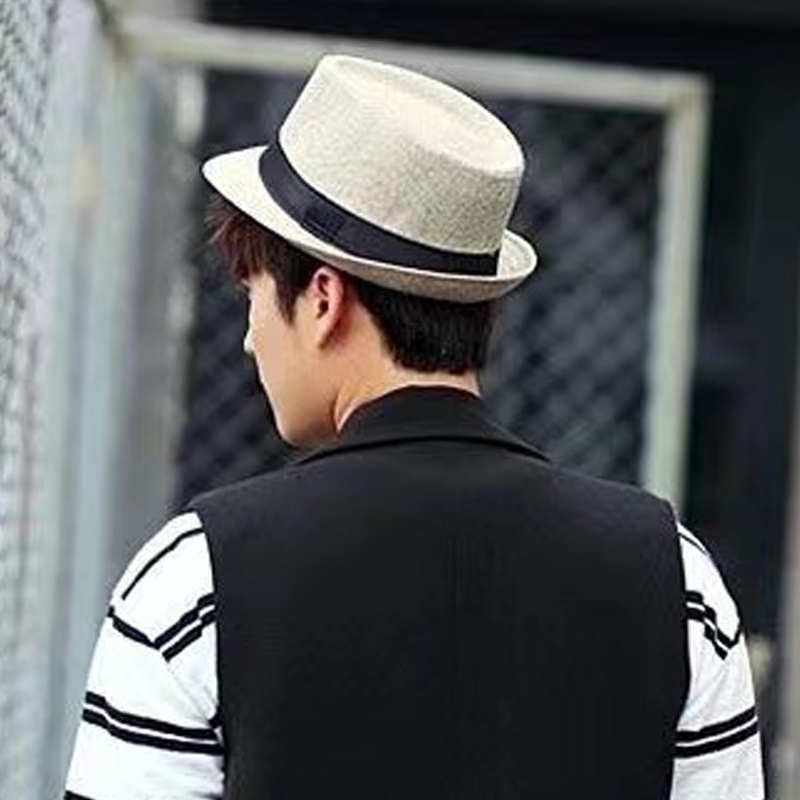 Topi Fedora Panama F1 / Topi Fedora Premium / Topi Fedora Kain Untuk Dewasa Import