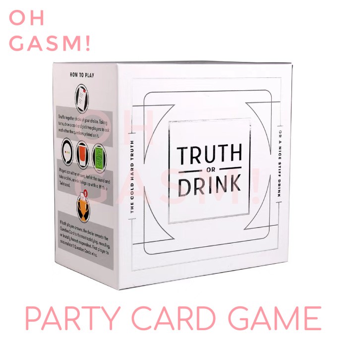 Truth Or Drink Card Game Party Card Game Couple Card Game Board Game