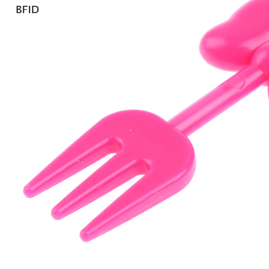 [BFID] 10 Pcs Anak Garpu Buah Dessert Tusuk Gigi Reusable Lunch Prasmanan Picks Stick [ID]