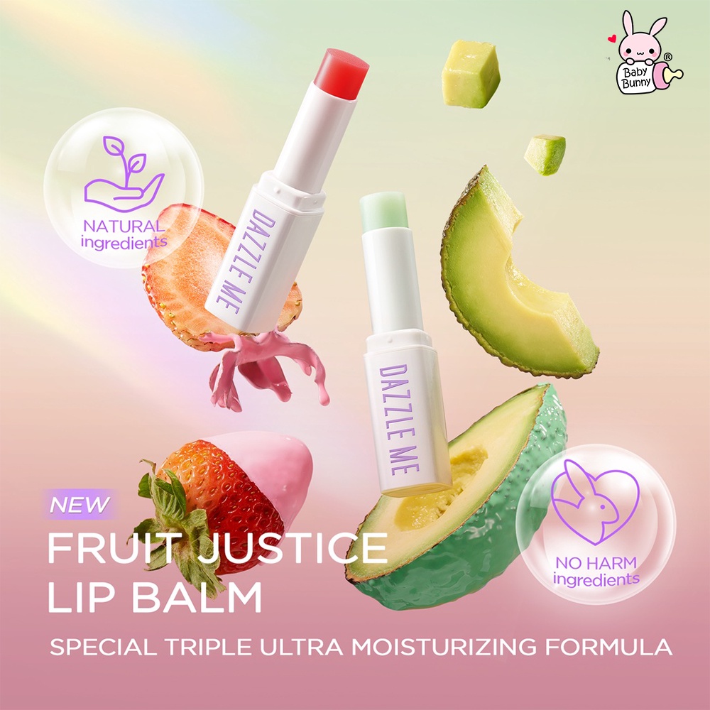 ❤ BELIA ❤ DAZZLE ME Fruit Justice Lip Balm | Moisturizing | Hydrating | Cracked Lips | Melembabkan | Perawatan Bibir | BPOM