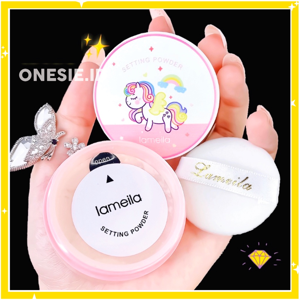 LAMEILA Bedak Unicorn Pengontrol Minyak Wajah Halus Powder LA118 5089