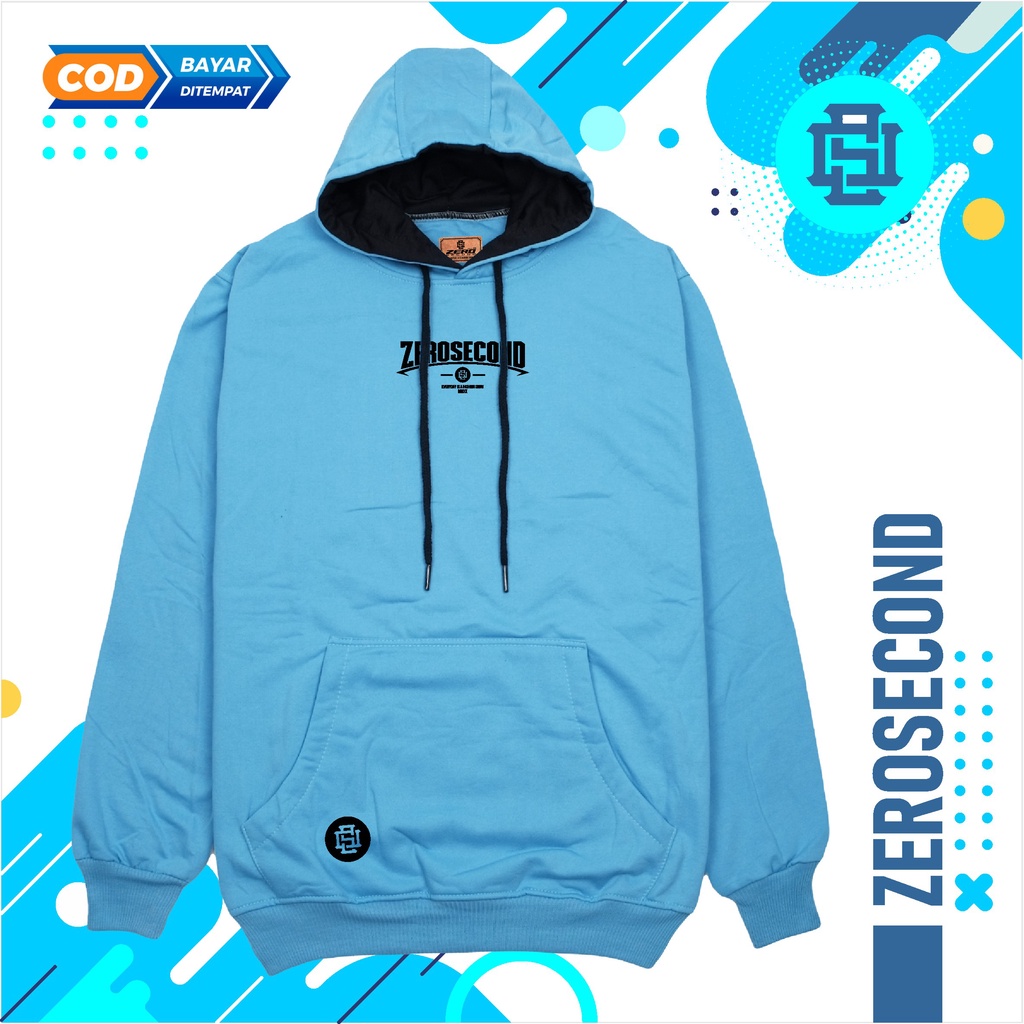 Zero.Second Sweater Hoodie Pria Autentic Logo ZS Warna LAZIO Bahan Catton Flecee Gramasi 280S Permium Tebal Full Varisn Warna