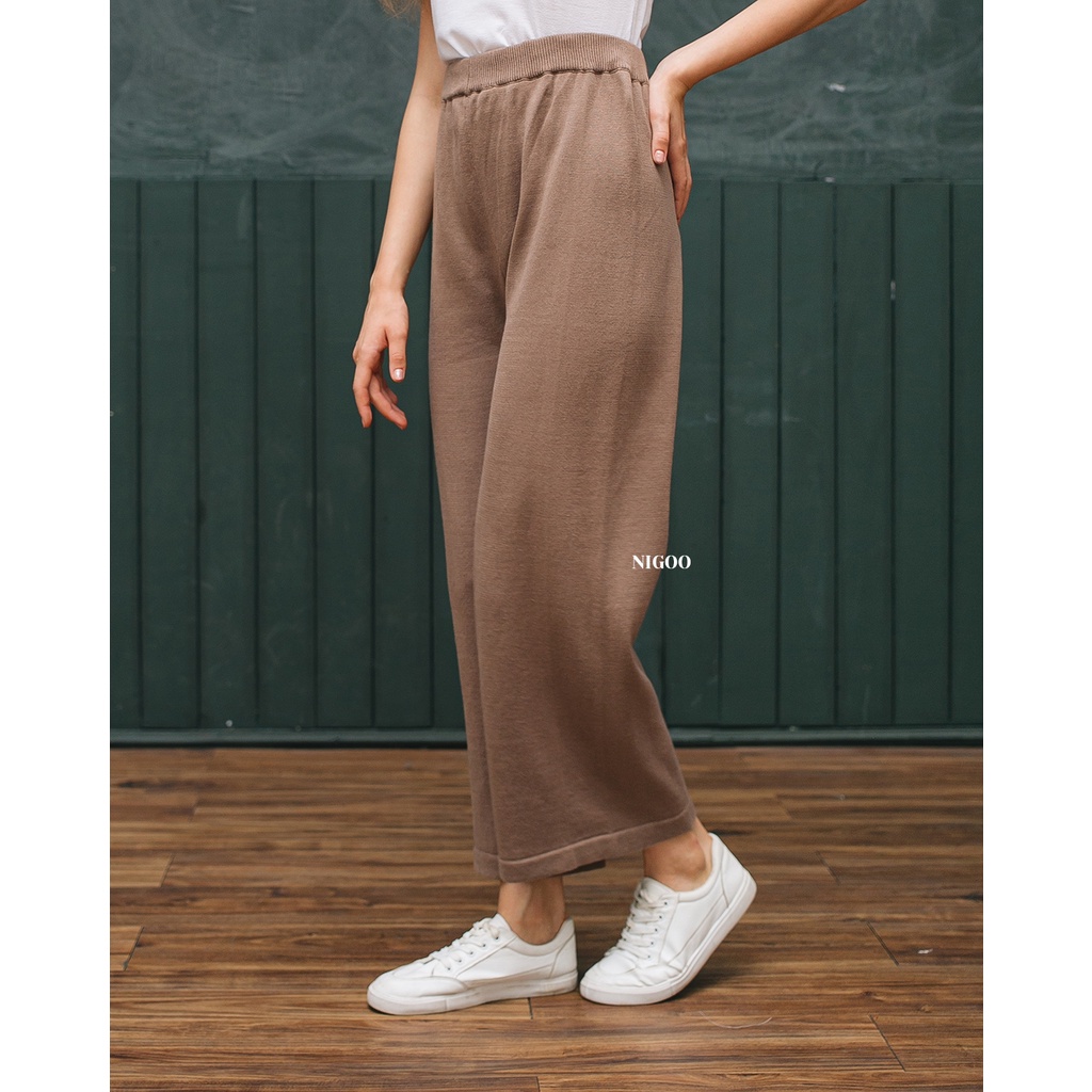 Cozy Pants Celana Kulot Knit Wanita