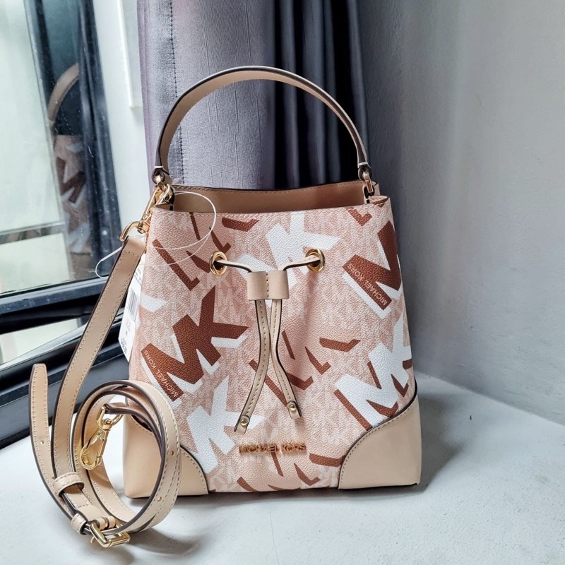 Tas MK original - Michael kors mercer medium drawstring in buff