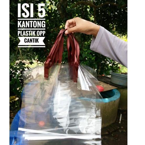 

(Y-4.R♫♪) Plastik opp buket 5pc sudah ada pita pegangan murah