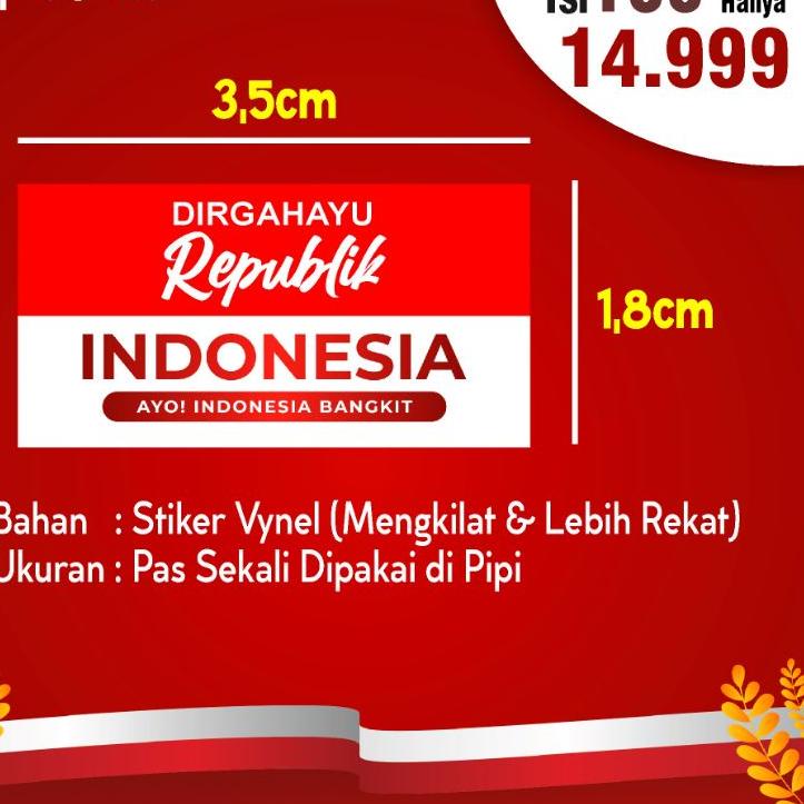 

[H-22 ✔] Stiker Pipi Bendera Merah Putih 1 Pcs (PREMIUM)-