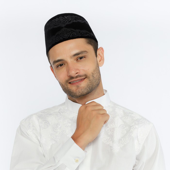 Songkok Peci BHS Royal Bordir Tinggi 9 Motif 005