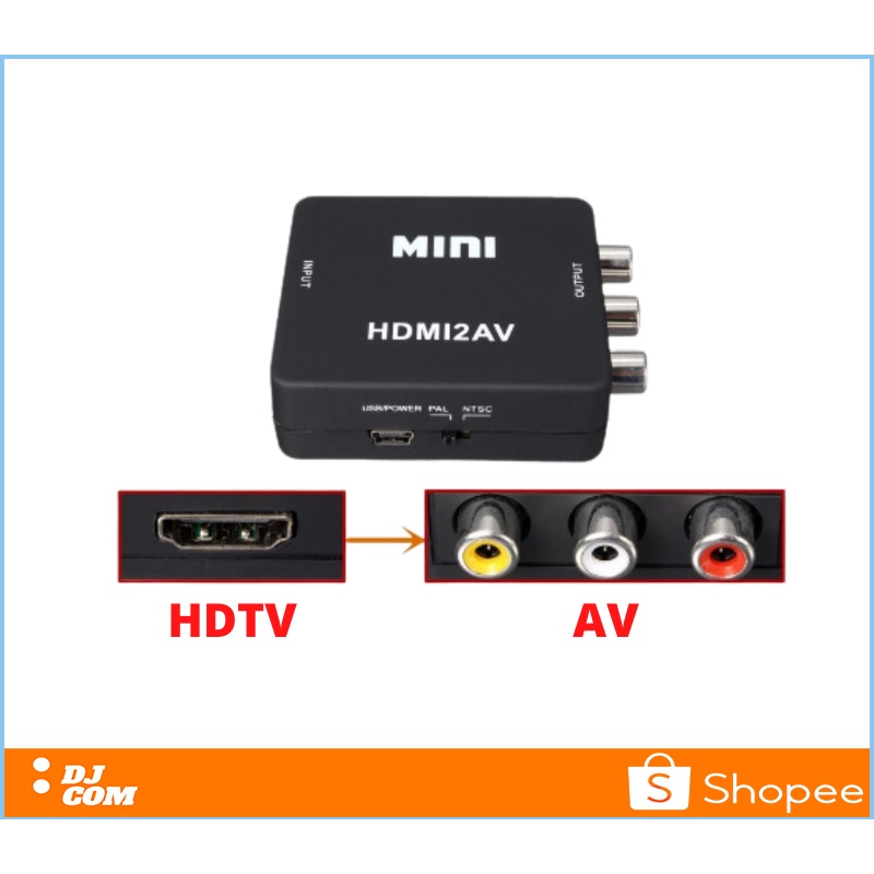 HDMI2AV Converter HDTV To AV RCA 1080P Plug &amp; Play