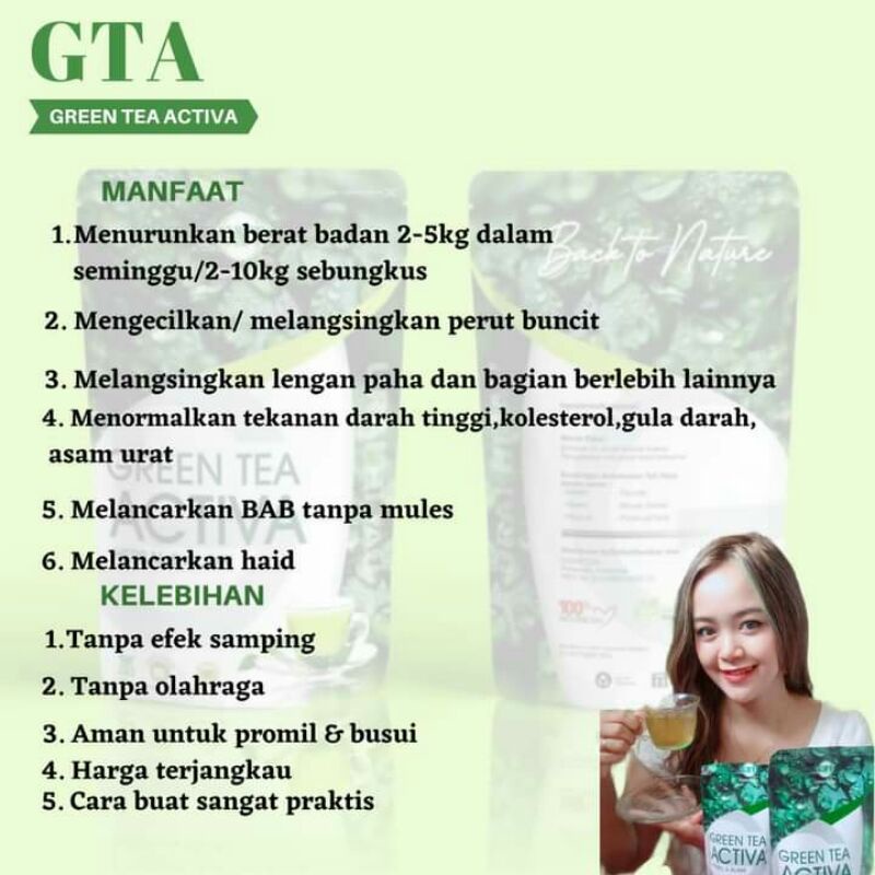

TEH PELANGSING GREEN TEA ACTIVA CELUP