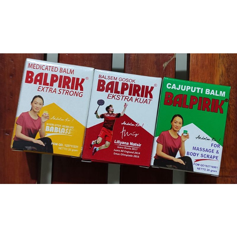 Balsem Balpirik 20 Gram / Balsem Gosok / Balpirik Merah / Kuning / Hijau / Nyeri Otot / Keseleo / Pegal Linu / Pilek / Pusing / Sakit Kepala