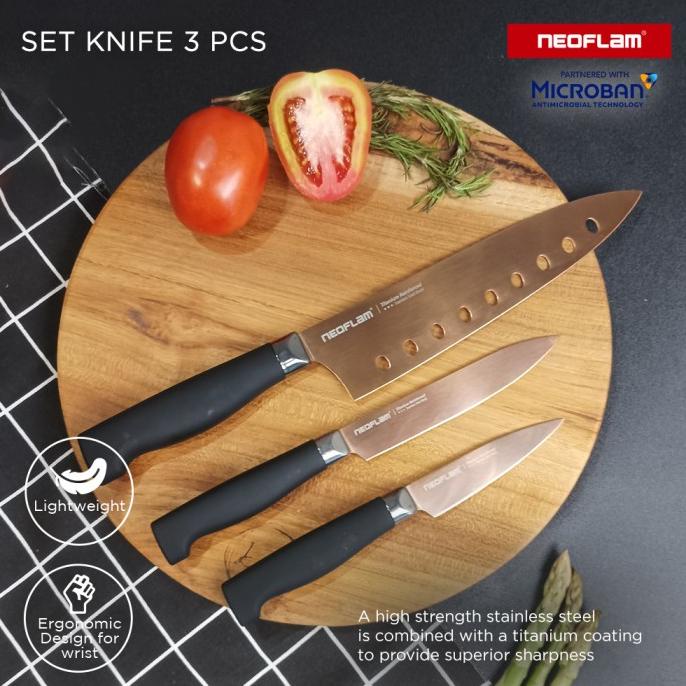 Neoflam Titanium Set / Pisau Dapur