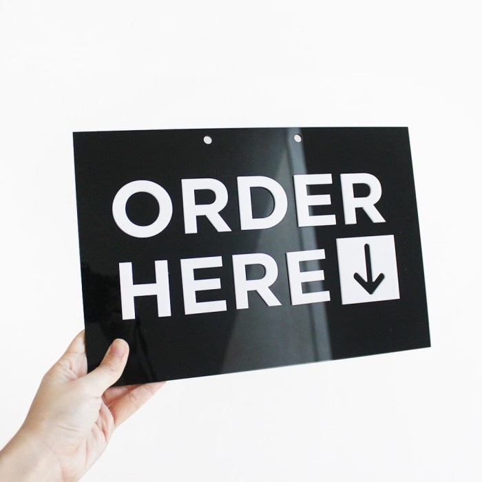 

SIGN ACRYLIC ORDER HERE SIGN TIMBUL ACRYLIC