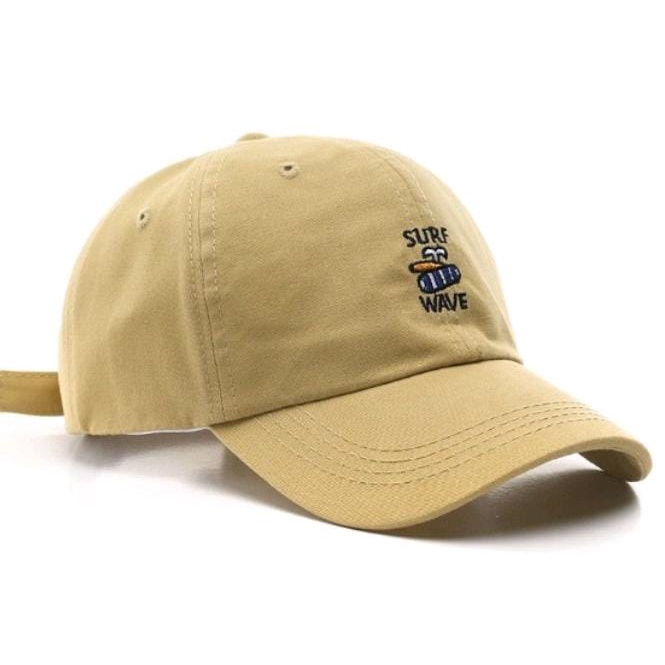 Unisex Cap Retro Hat Soft Material Bordir Surf Wave Topi Baseball Korea Terlaris